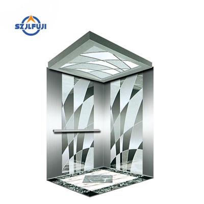 China Contemporary 6 Person Passenger Elevator Stainless Steel Mirror Home Panoramic Elevator for sale