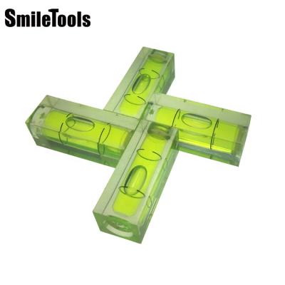 China Acrylic (PMMA) Mini Square Plastic Spirit Level Bubble Spirit Level Vial for sale