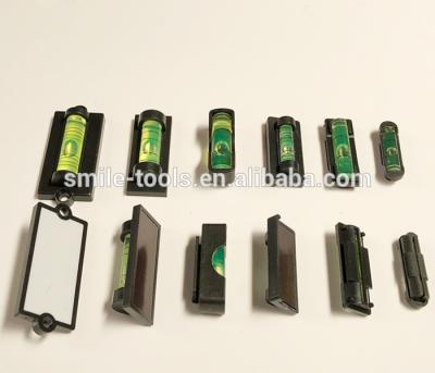 China Acrylic(PMMA) Diameter 9mm Length 31mm Tube Spirit Level Vials Acrylic Spirit Level With Magnetic Bottom for sale