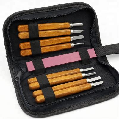 China Woodworking 8Pcs SK2 Blade Wood Carving Chisel Tools Knife Kit for sale