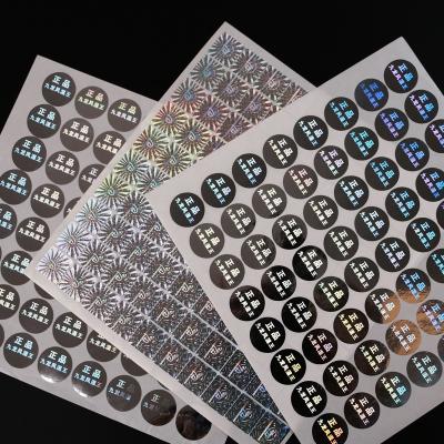 China Waterproof Custom Printed Sticker Printing 3d Laser Die Cut Holographic Sticker for sale