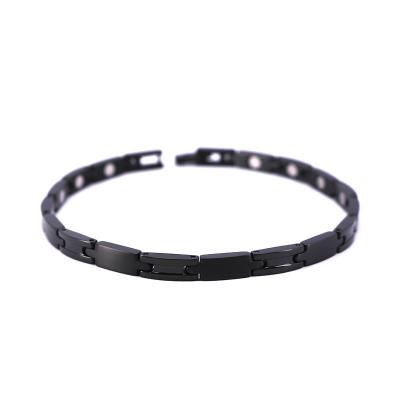 China Casual/Sporty Women's Magnetic Link Chain Black Titanium Bracelet, Magnetic Titanium Bio Bracelet for sale