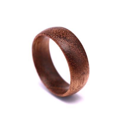 China 8MM Hawaiian Wooden Koa Bands Wedding Rings Arched Casual/Sporty Comfort Fit, Natural Koa Wood Jewelry for sale