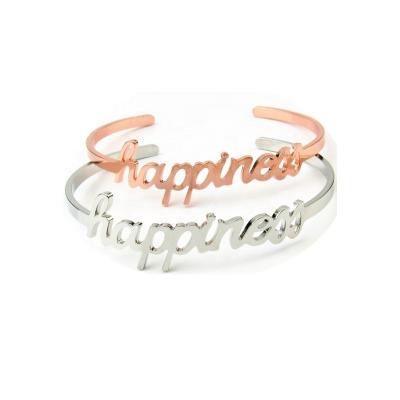 China CLASSIC Top Selling 2021 New Stainless Steel Happiness Cuff Bracelets for sale