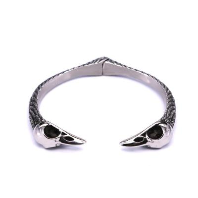 China THX Custom Stainless Steel JEWELRY Skull Gothic Punk Style Newest Men's Adjustable Cuff Bracelet Stainless Steel for sale