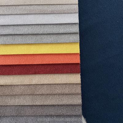 China 100% 2 Tone Imitated Canvas Upholstery Fabric Colorful High Quality Waterproof Canvas Polyester Look Sofa for sale