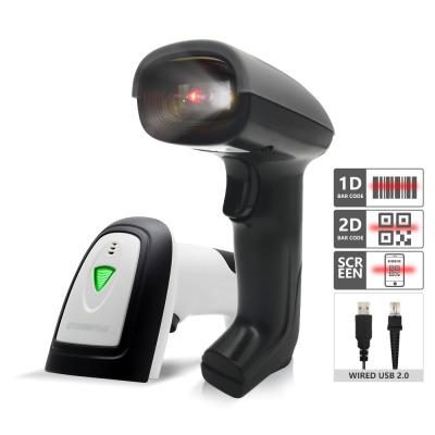 China Most Popular Handheld Usb 1D 2D Omnidirectional Barcode Scanner A4 Barcode Qr Wired Code Reader for sale