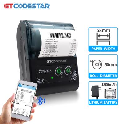 China GTCODESTAR GT-P5801 Mini Printer Handheld Wireless Blue Mini Mobile Tooth Portable Small Printer for sale