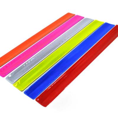 China Highly Reflective PVC Safety Strap Slap-on Wrist Ankle Leg Bands Light Strips For Cyclists Strap /tape for sale