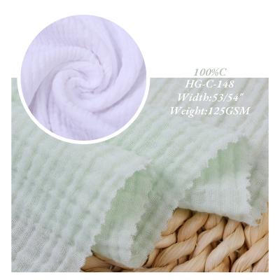 China Flame Retardant Multicolor 100% Muslin Fabric Double Gauze Cotton Double Crepe Fabric Optional NO--moq For Baby&girls for sale