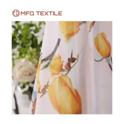 China Good Stretch Quality Flower Pattern 75gsm Polyester Fabric 75gsm Digital Printing Fabric For Dress for sale