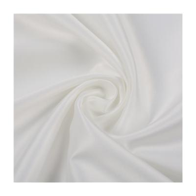 China 50D Woven Polyester 90gsm Stretch Satin Eco-friendly Silky Matte Fabric For Dress for sale