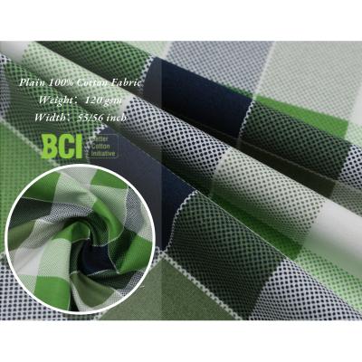 China Sustainable Fast-Delivery BCI Certified 120gsm 40S Plain 100% Cotton Fabric For Apparel-Dress for sale