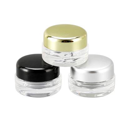 China Top Cover Cosmetic Small Capacity Multicolor Electroplating Clear Plastic Empty Cosmetic Cream Jar for sale