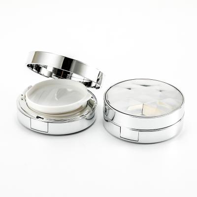 China Recycled Materials Silver Integrated Clamshell Triangle Pattern Blast Air Cushion Box Cosmetic Empty Box for sale