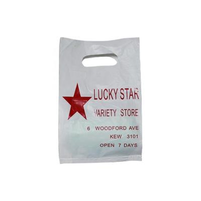 China 2021 Recyclable Wholesale Cheap Custom Size Die Cut Plastic Bag Handle With Logo for sale