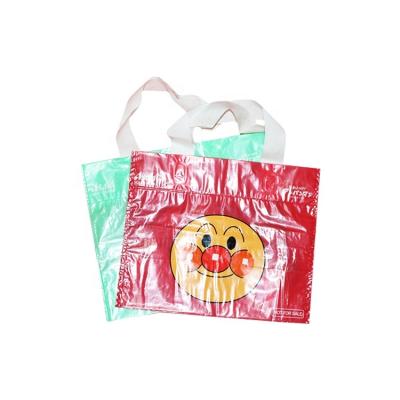 China 2021 Wholesale Recyclable Hot Sale Plastic Soft Loop Handle Tote Bags Custom Printing for sale