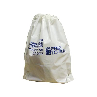 China Modern Waterproof Disposable PE Drawstring Bag Use Hotel Laundry Bag for sale