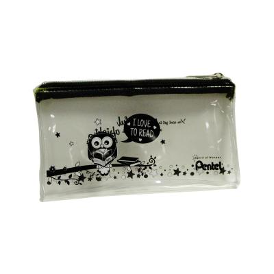 China Recyclable Delicate Cartoons PVC Zipper Bag With Your Own Logo PVC Dustproof Pencil Case For Stationery for sale