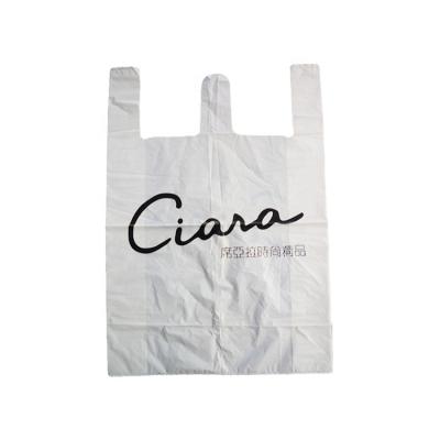 China Customized Cheap High Quality Recyclable Vest Plastic Packaging Bag With Handle for sale