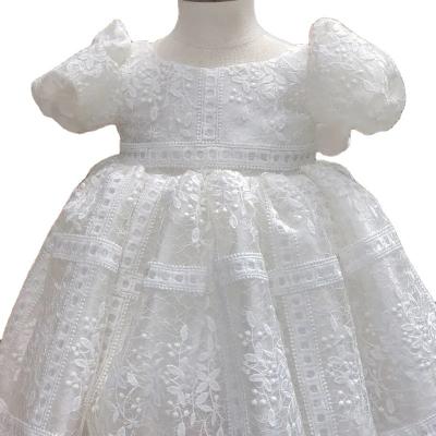 China Children Princess Dress Party Comfortable Dress s Summer Girls White Dress Children Washable Girls Clothing Applique Clothes for sale