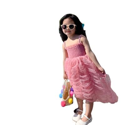 China Fashion Ethereal Children's Fashion Kids Clothing Sale Bridesmaid Dress Washable Hot Pink Tutu Casual Dress Pageant Dress For Girls for sale