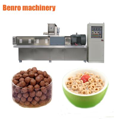 China Oatmeal Breakfast Cereal Oatmeal Processing Line Stainless Steel Breakfast Grain Corn Cereal Puff Extrusion Making Machine Factory for sale