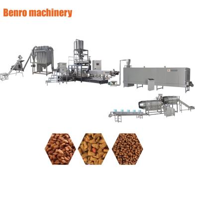 China Full Automatic Dog/Cat/Fish Pet Fish Food Twin Screw Machine 1-1.5ton/h For Dog Fish Cat Pet Food Making Equipment for sale