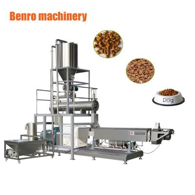 China Automatic dog dog food twin screw extruder/cat/fish pet food stainless steel processing machine equipment for sale