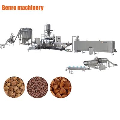 China Dog/Cat/Fish Dry Pet Cat Food Extruder Production Line Large Capacity Industry Dog Food Making Machine for sale