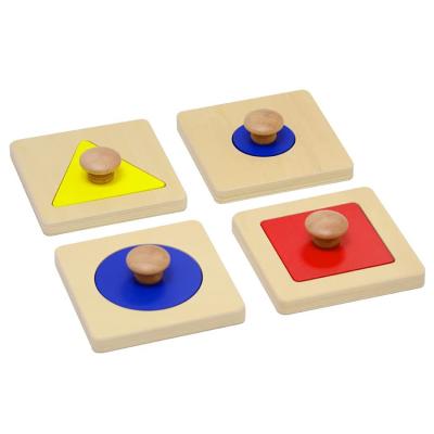 China BSCI Simple Wooden Puzzles Toddler Thick/Multiple Shape Preschool Study Materials (Simple Shape Puzzles) for sale