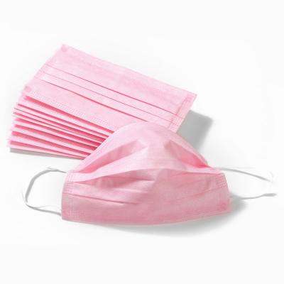 China Adult Wholesale Disposable Pink Color Surgical Mask 3 Ply Medical Face Masks for sale