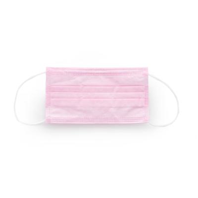 China Adult PINK MASK Colored Disposable Face Pink 3 Ply Mask Protective Breathing Filter Mask for sale