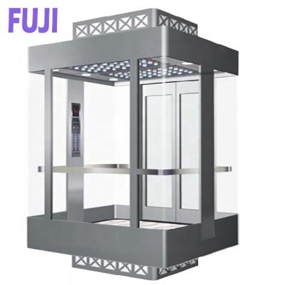 China Stable Panoramic Exterior Observation Guided Elevators Residential Glass Elevators With Competitive Price for sale