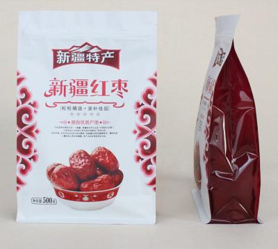 Cina l'abitudine 500g ha asciugato i frutti sta sul pacchetto rosso delle date della guarnizione del quadrato del sacchetto in vendita