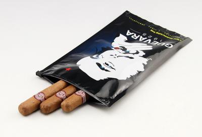 China Food grade 4 Cigarettes Cigar Humidor Bag Plastic Cig Bags For Travel for sale