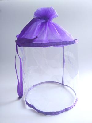 China Clear PVC Vinyl organza drawstring bags, PVC organza gift bags for sale