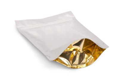 China Self Standing Three Sides Sealed Glossy Aluminum Foil Pouch Packaging Seeds for sale