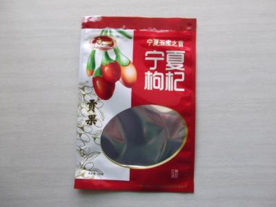 China Heat seal Dried fruits  Food Plastic Bags With small Clear Window for sale