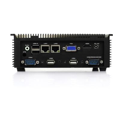 China Double Cores PesComm Industry Atom N2800 Linux Small Din Rail Fanless Compact PC with 4*RS232, 4G/3G Embed for sale