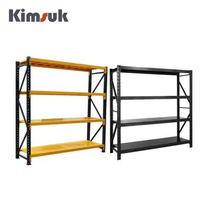 China Corrosion Protection Racking Adjustable Metal Boltless Shelf And Racks Warehouse Storage Medium Duty Metal Rack Shelf for sale