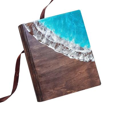 China Portable Resipe Wood Binder with Epoxy Resin Art Notebook for sale