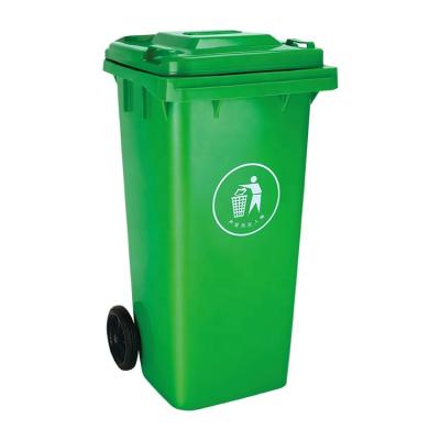 China 120 Liter Sustainable Plastic Outdoor Waste Recycling Waste Bins for sale