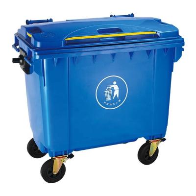 China Viable Recycle 660 Liter Waste Bin Public Bin Plastic Waste Bin for sale