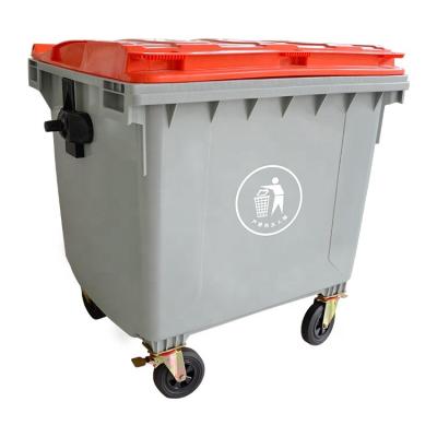 China 1100L Outdoor Sustainable Recycling Beach Street Garbage Waste Bin for sale