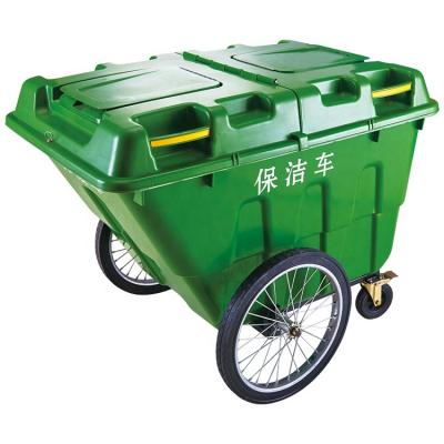 China Waste Bin Sustainable Segregation Public Waste Bins 400 Liters Plastic Rubbish Bin for sale