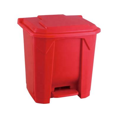 China Best Viable Price 15L Step-on Plastic Foot Pedal Trash Can for sale