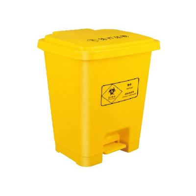 China 60 Liter Sustainable Plastic Medical Bin Can Step Pedal Bin Clinical Waste Bins for sale