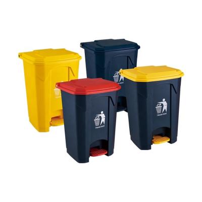 China Sustainable Residential Recycling 80L Garbage Bin Can Outdoor Hygiene Bin With Cover for sale