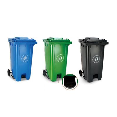 China Sustainable Garden 240 Liter Foot Pedal Waste Plastic Recycling Outdoor Bin for sale